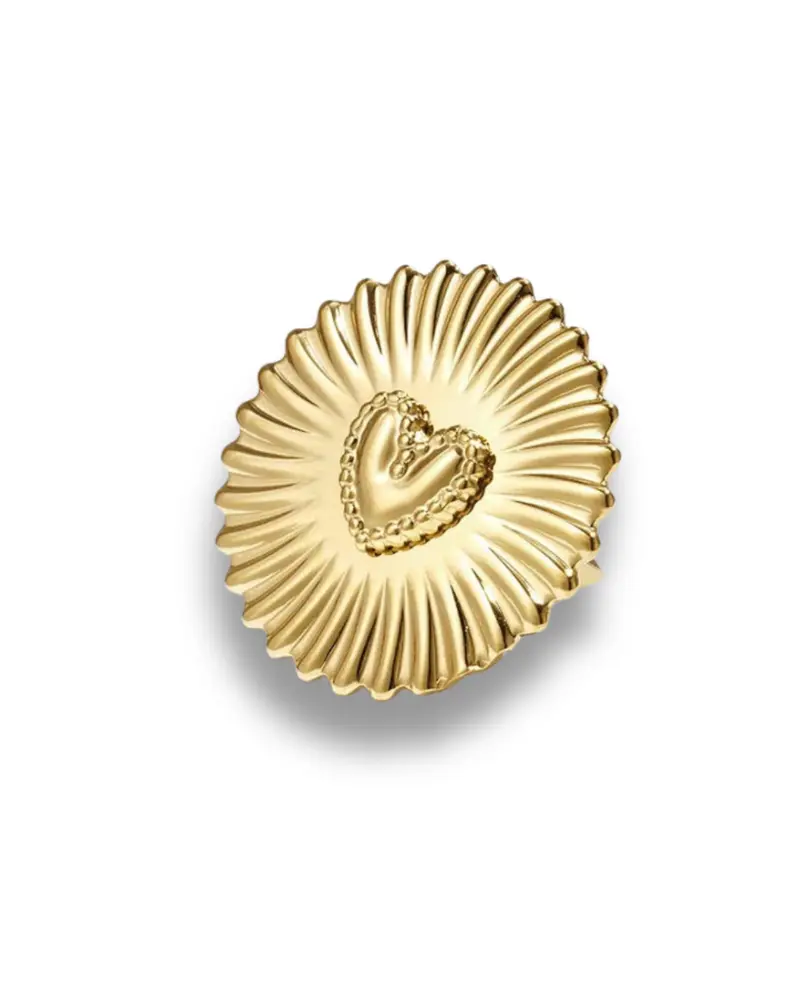 Statement ring verstelbaar - Hart