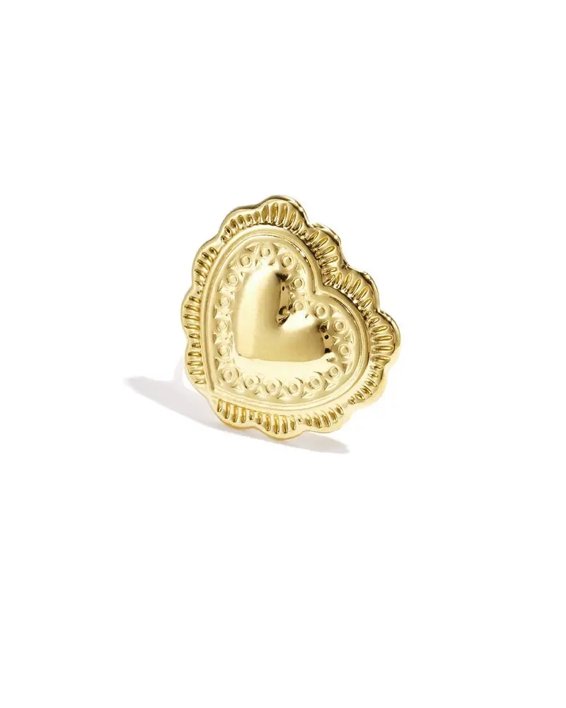 Statement ring verstelbaar - Hart