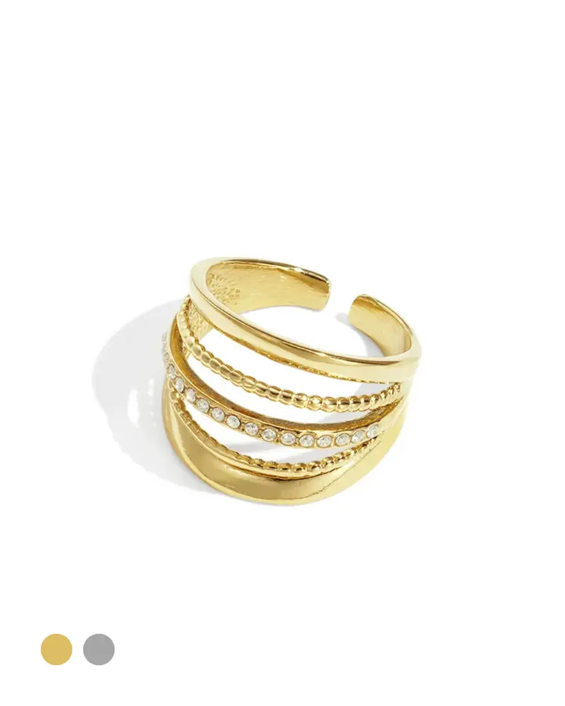 Statement ring verstelbaar - Layers