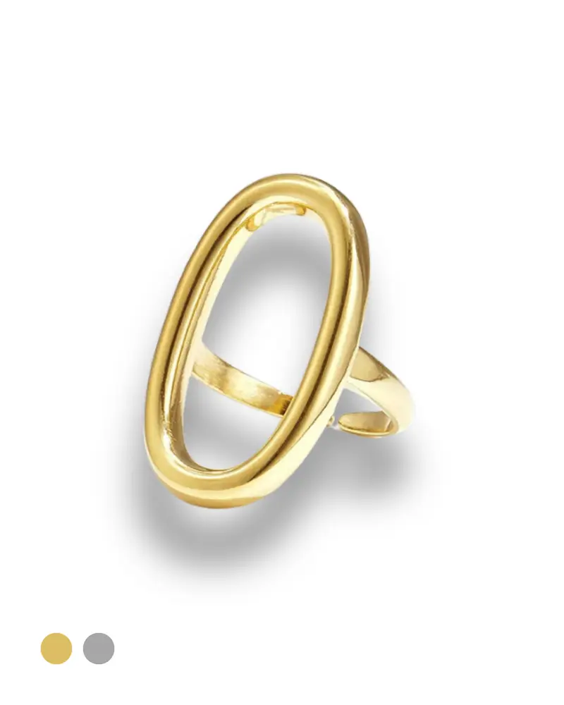 Statement ring verstelbaar - Ovaal