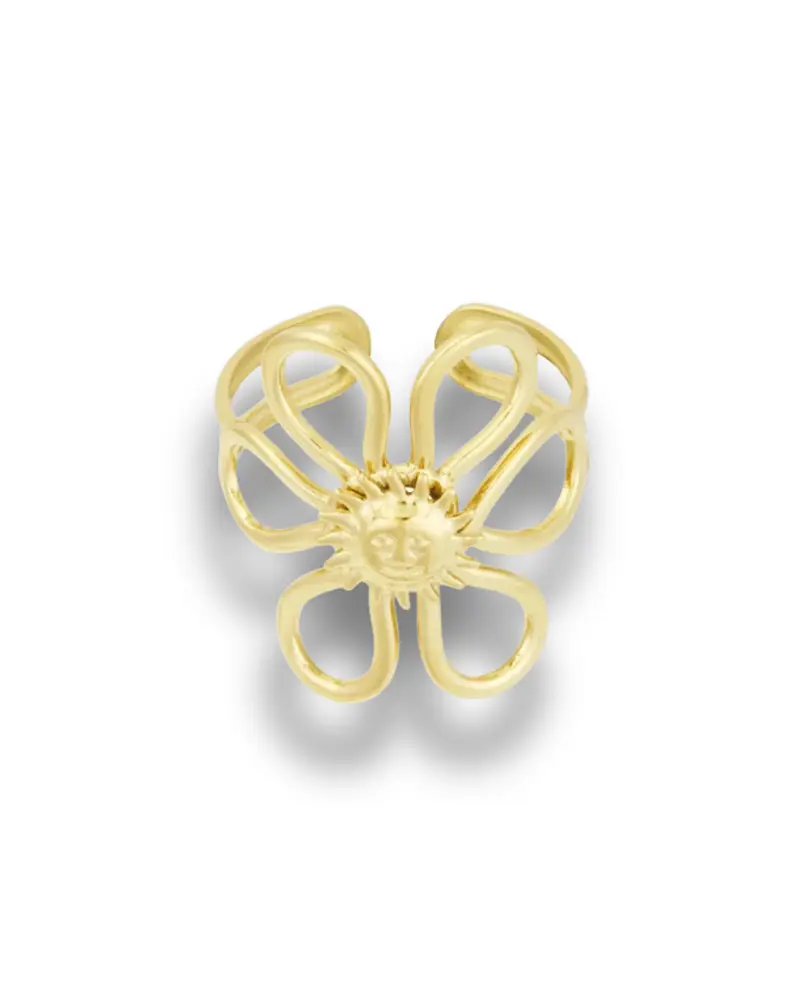 Statement ring verstelbaar - Zonnebloem