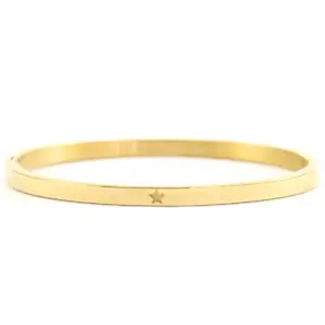 Ster - Lief Label - Bangle Steel Armband - Goudkleurig