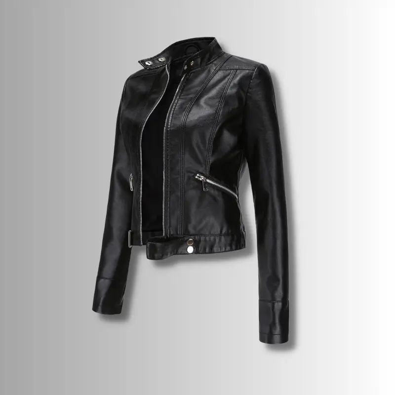 Stilvolle Damen Lederjacke in klassischem Design – Marlene Herbstedition