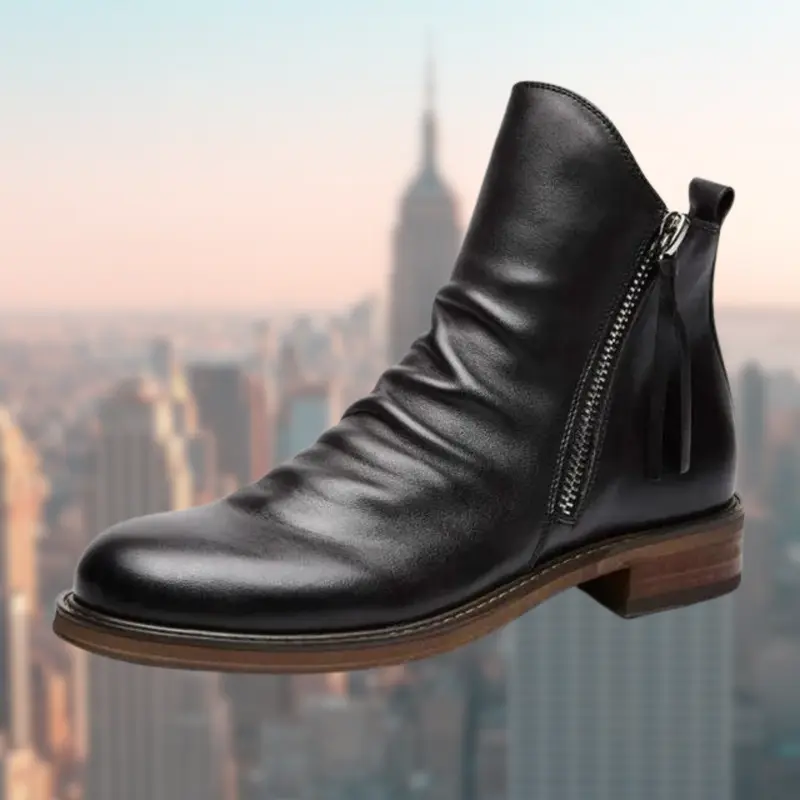 Stilvolle Herren-Lederstiefel – Herbstzauber in Milan