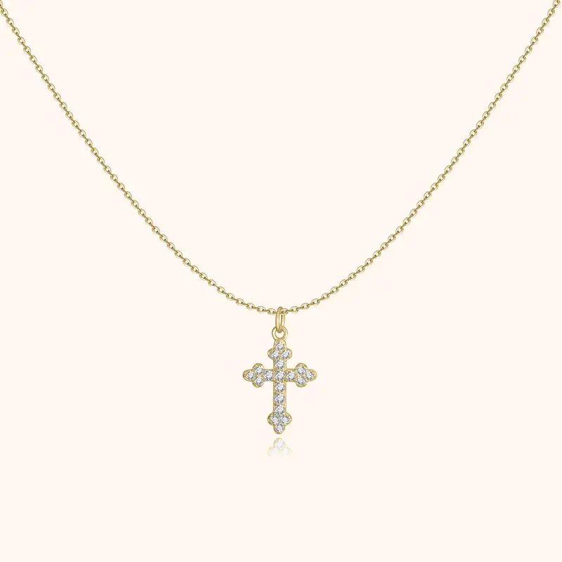 Stilvolle Kreuz-Halskette – Clémence