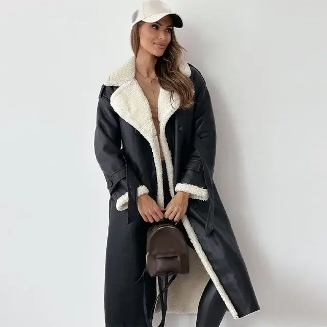 Stilvoller Langer Damen Wintermantel - Seraphina Winterzauber Edition