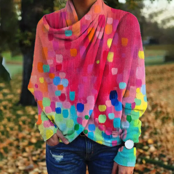 Stilvoller Pullover mit herbstlichem Print – Aurelia