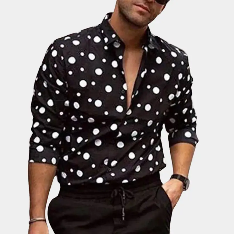 Stilvolles und trendiges Herrenhemd - Herbstkollektion 2025 mit Polka-Dots