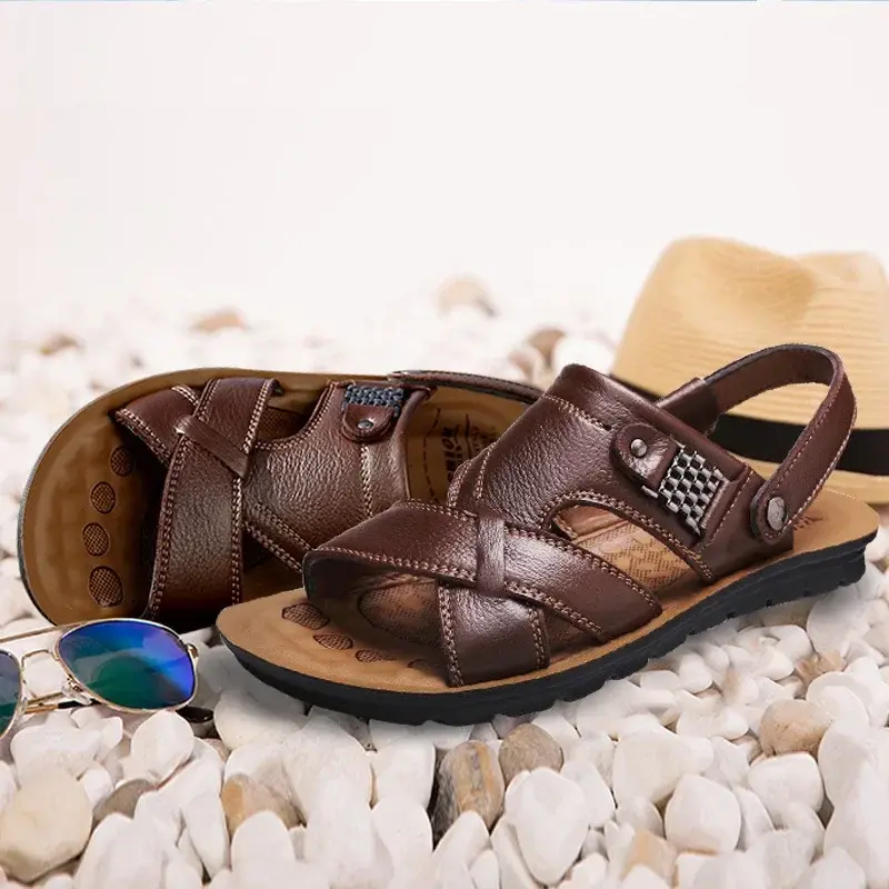 Strapazierfähige & Atmungsaktive Ledersandalen Herren – Tiberius