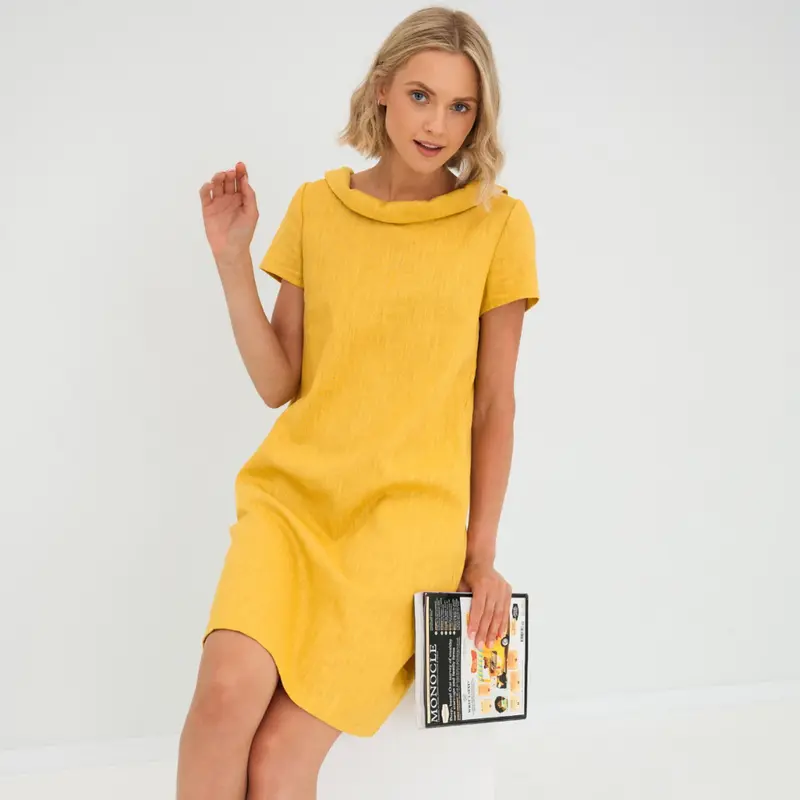 Stylisches Sommerkleid aus Leinen-Baumwoll-Mix - LinaLuft