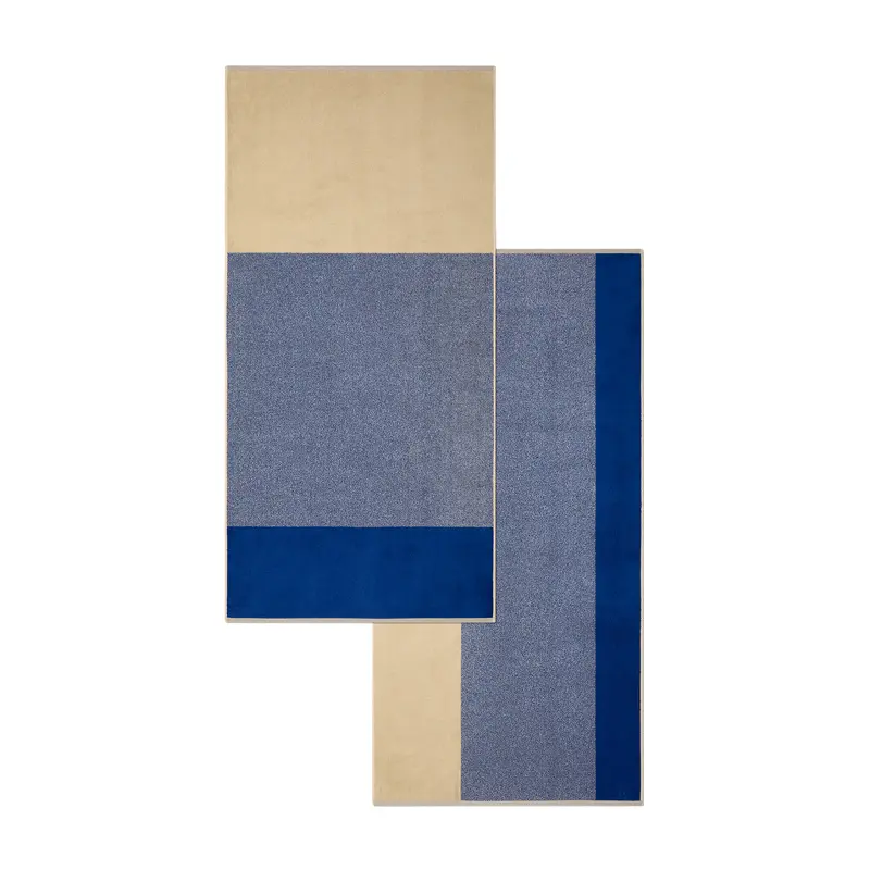 Suite702 x Lex Pott Badhanddoeken Blend 70x140 | Cobalt Blue & Ecru