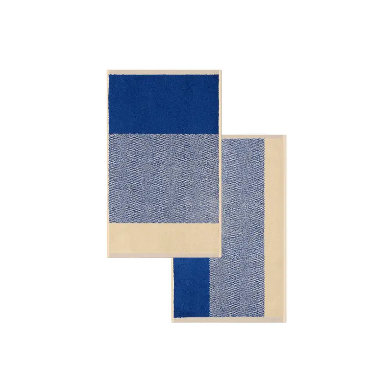 Suite702 x Lex Pott Gastendoekjes Blend 30x50 | Cobalt Blue & Ecru