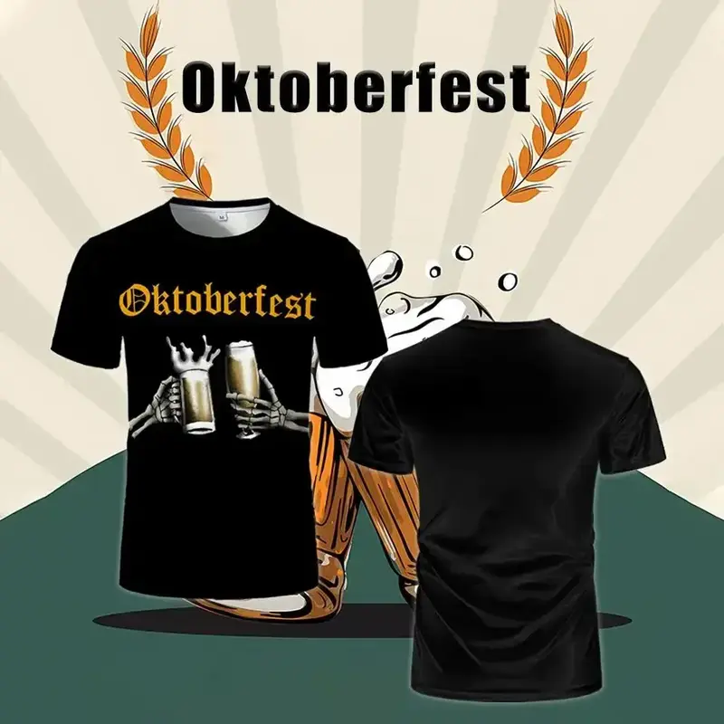 T-Shirt mit Skelett-Motiv – ProstGeist Oktoberfest 2025