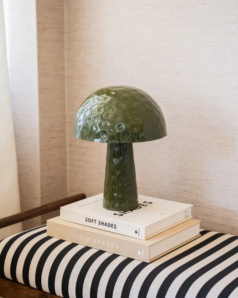 Tafellamp Mushroom Olijfgroen