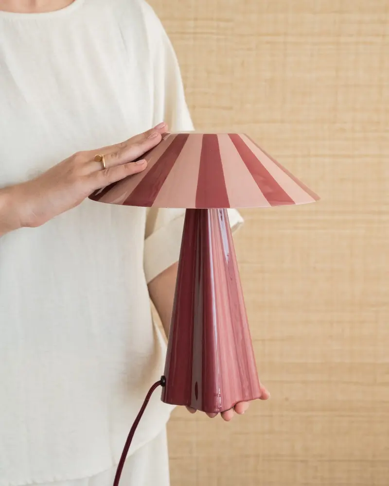 Tafellamp Striped Roze