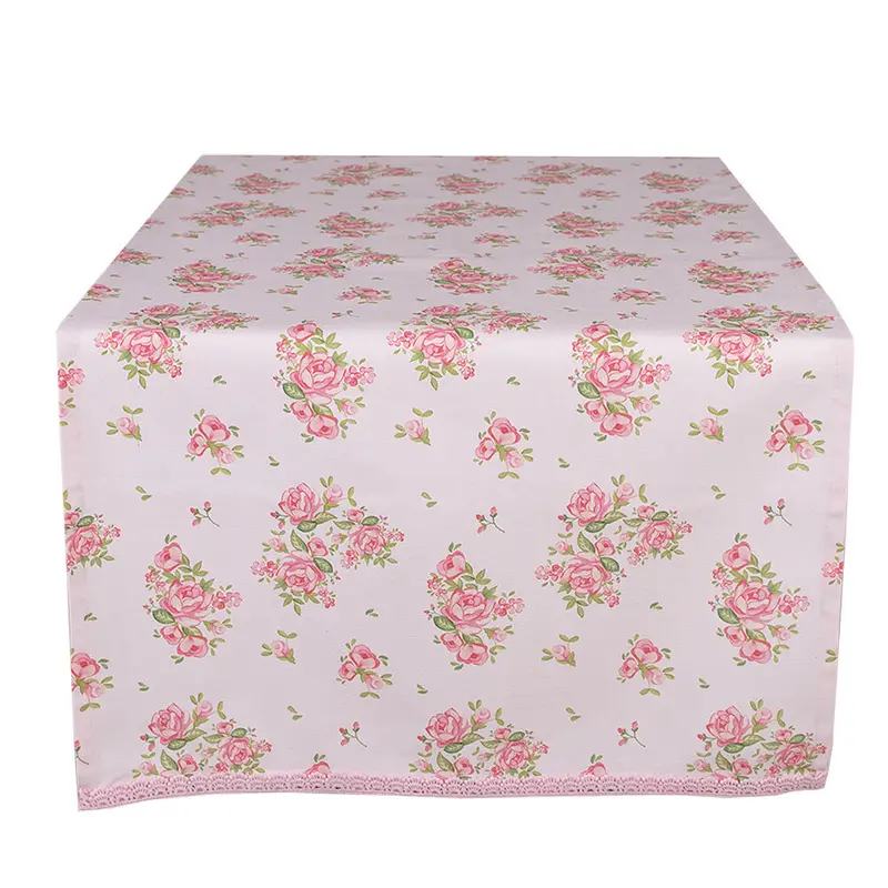 Tafelloper Rozen roze 140x50cm