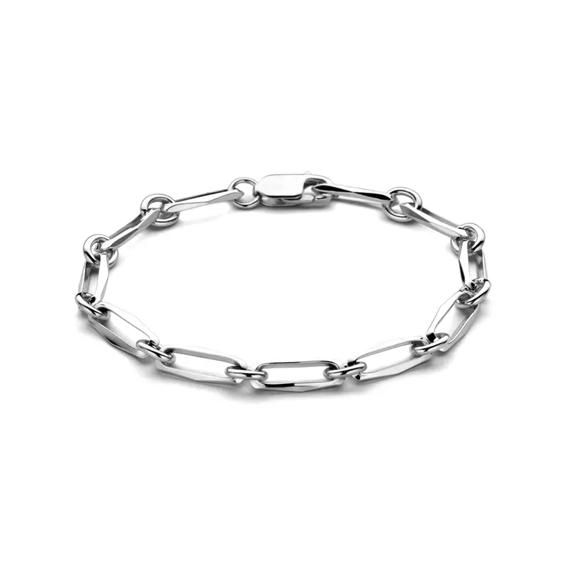'Taro' 925 gerhodineerd zilveren armband closed forever 5,5 mm