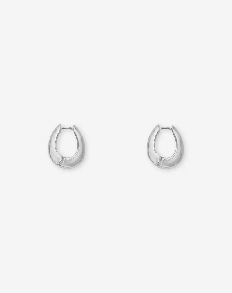 TEARDROP CHUNKY HOOP EARRINGS