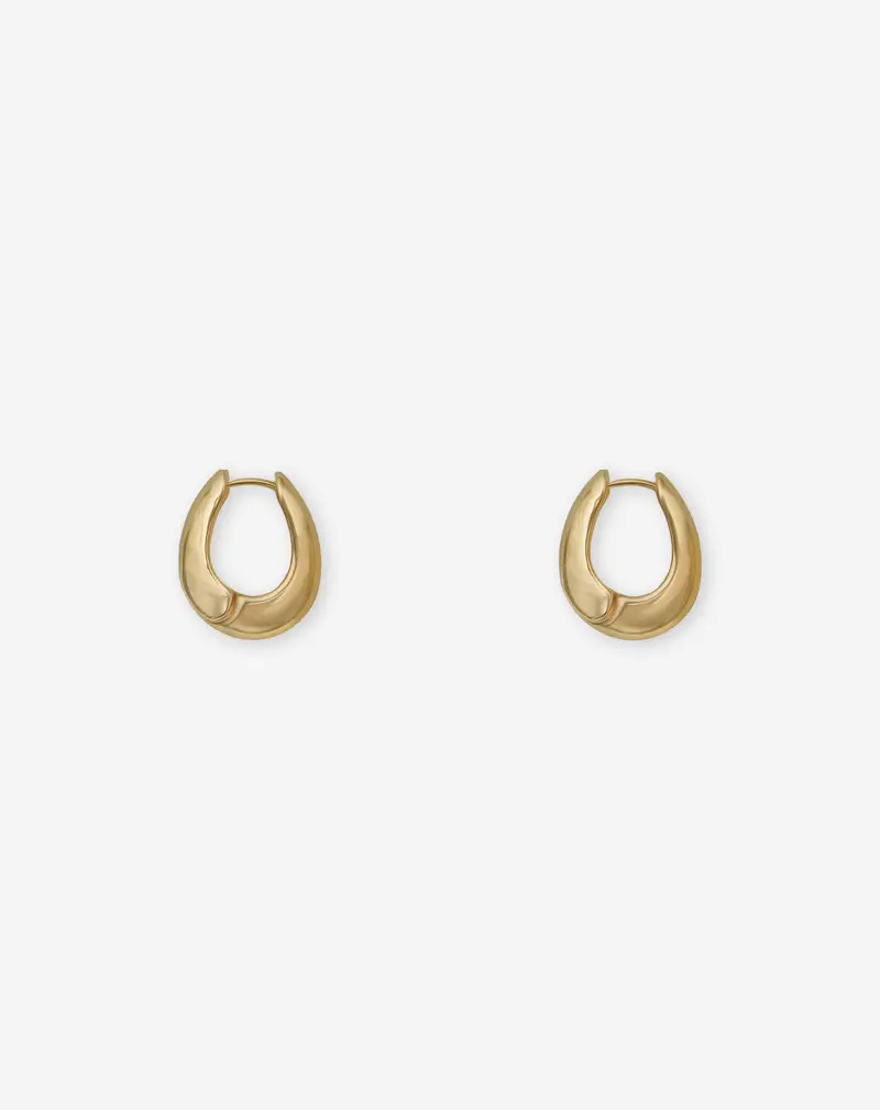 TEARDROP CHUNKY HOOP EARRINGS