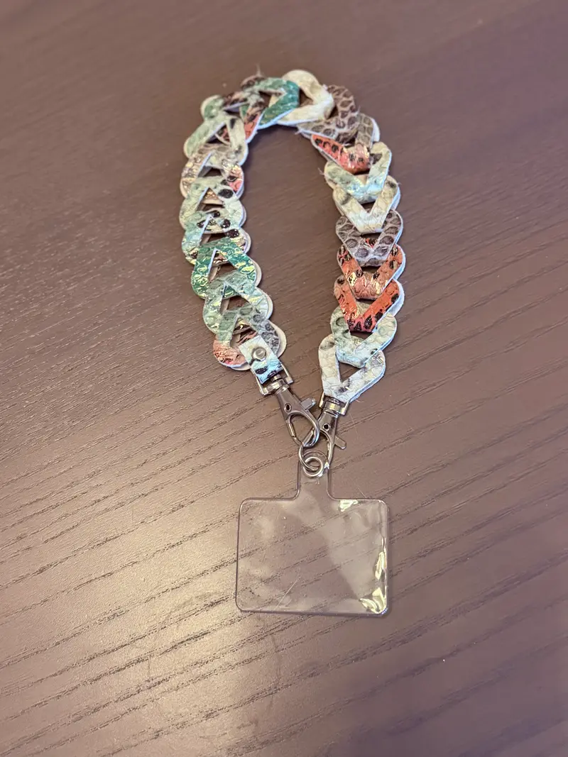Telefoonkoord leder print