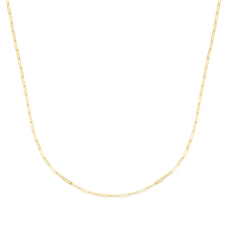 'Tess' 14 karaat geelgouden paperclip ketting