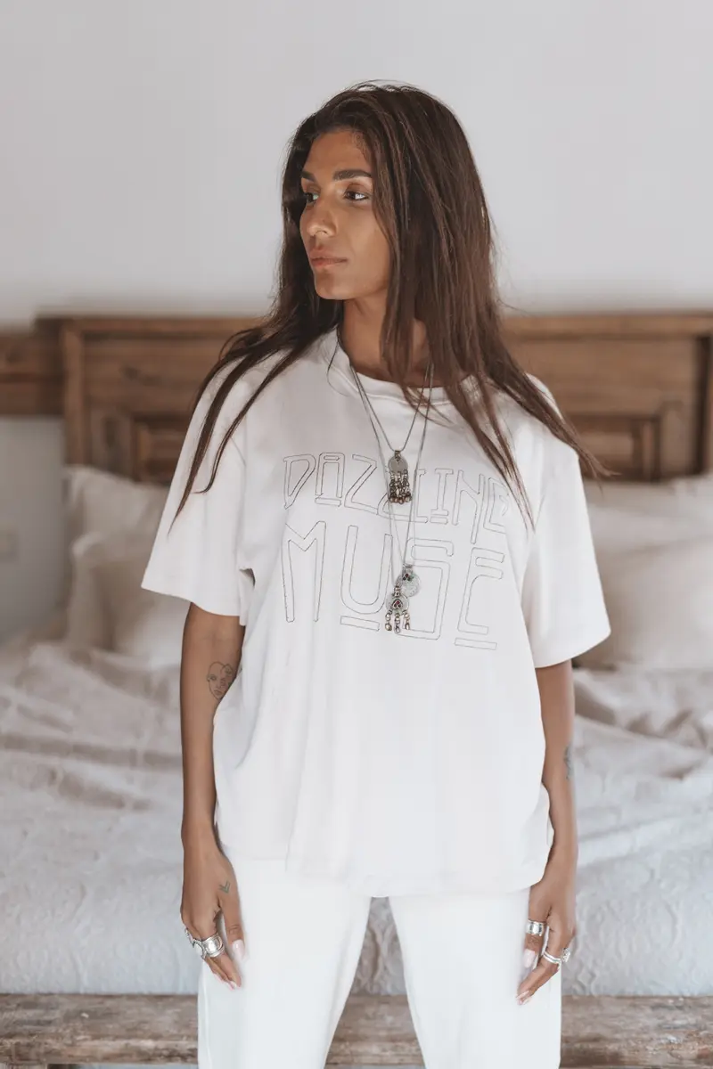 The Muse Artwork T-Shirt Light Beige