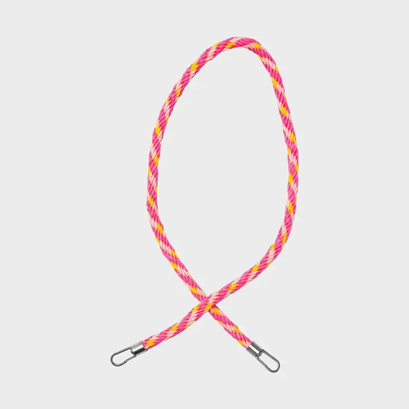 The new strap kumihimo tone & fluo pink & sunflower