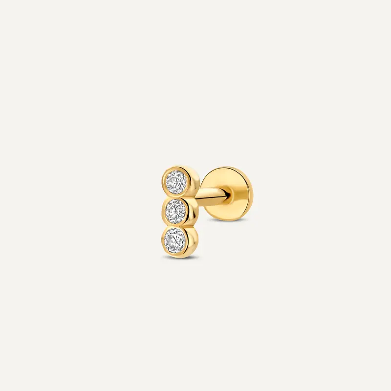 Threaded Diamond Bezel Set Piercing (0.03 ct)