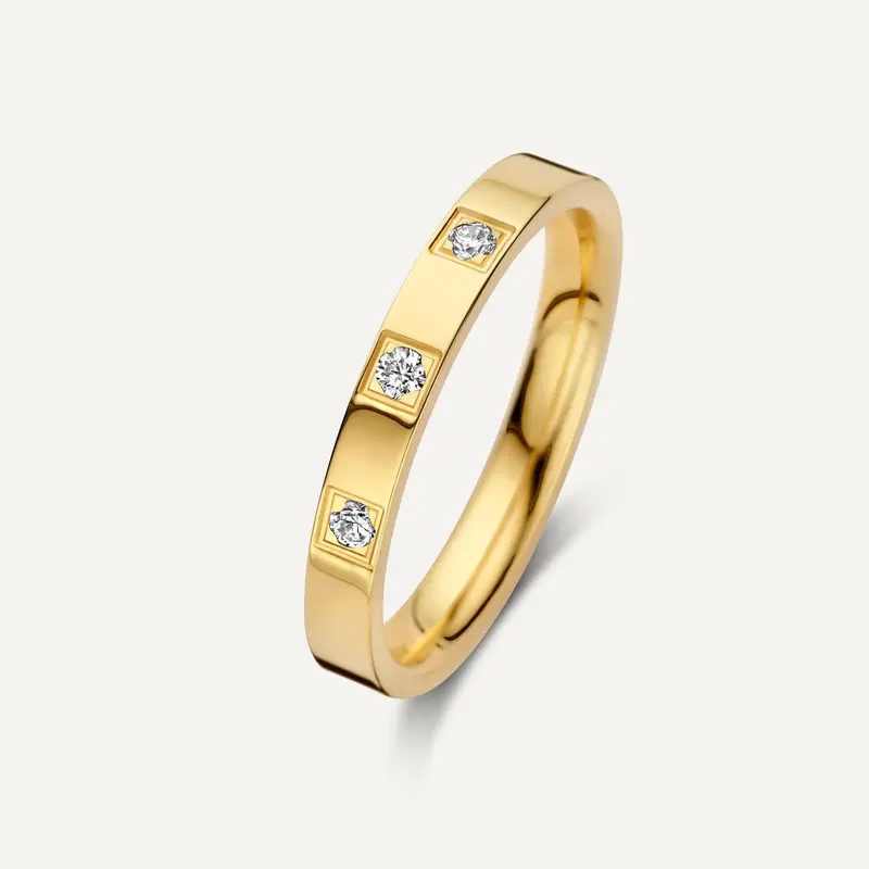 Threefold Cubic Zirconia Band Ring