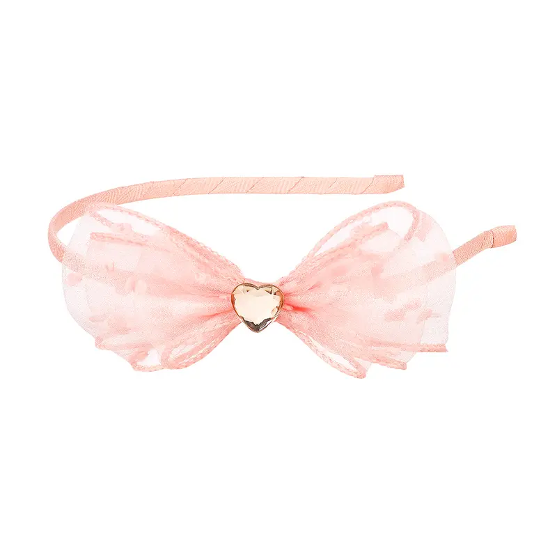 Tiara Leah bow pink (1 pc)