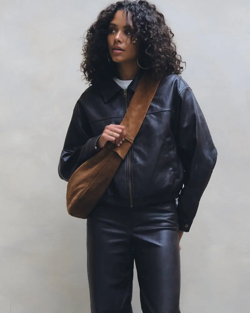 TILTIL Bag Leila REAL SUEDE Cognac