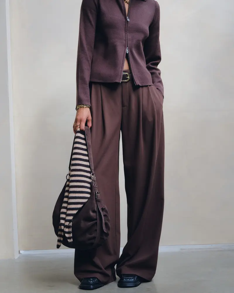 TILTIL Bag Tess Real Suede Bruin