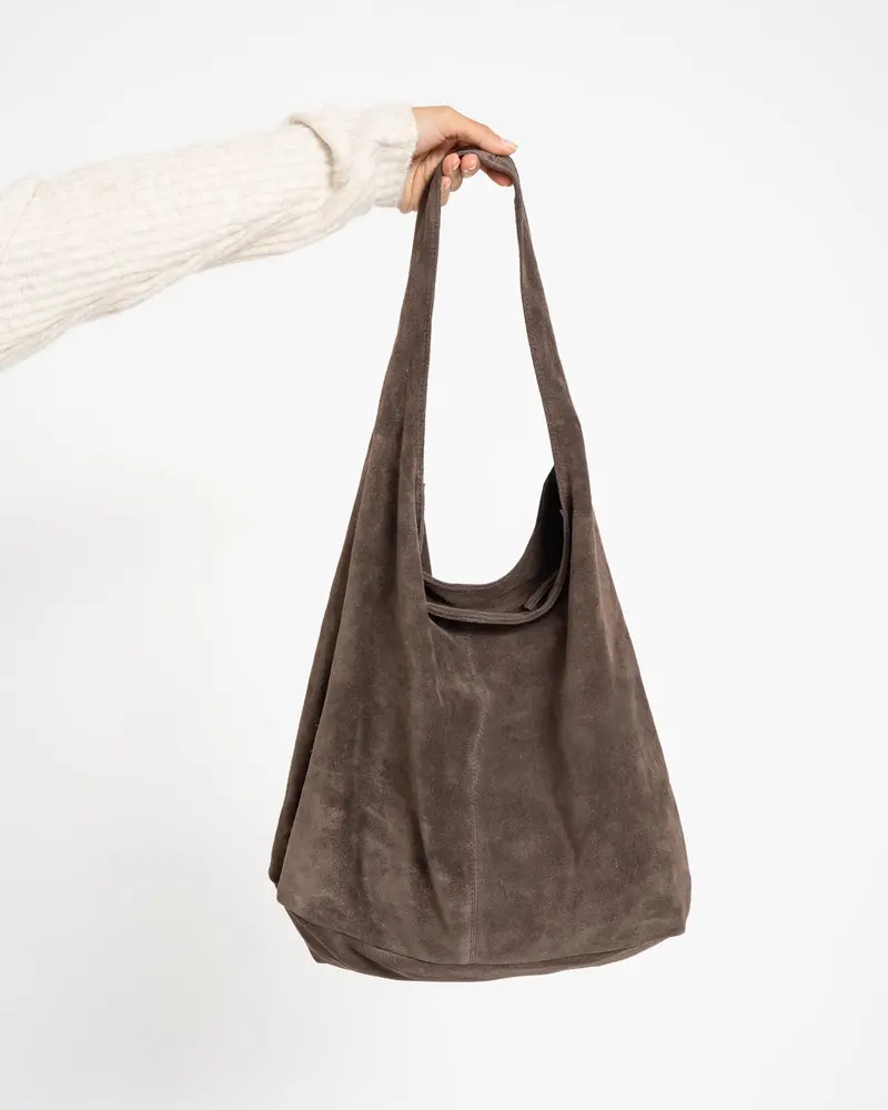 TILTIL Bag Yuki Dark Bruin Suede