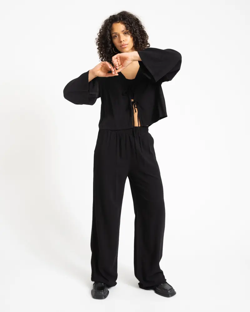 TILTIL Britt Pants Linnen Black