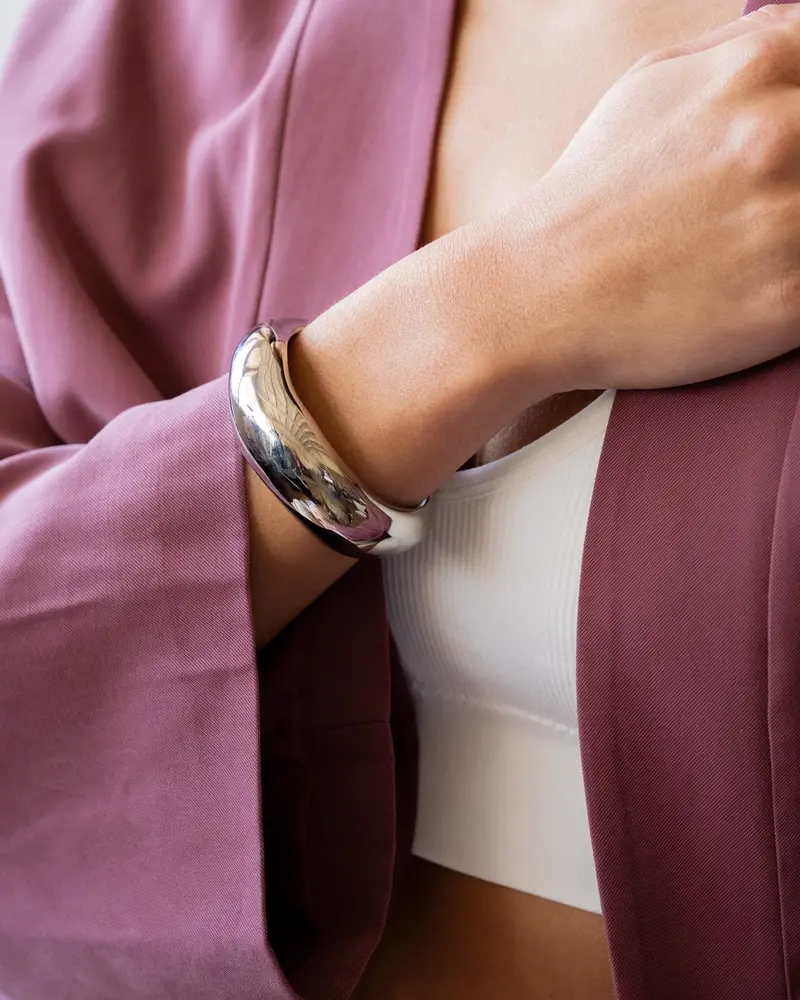 TILTIL Chunky Statement Bangle Silver