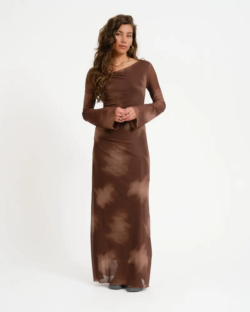 TILTIL Emilia Mesh Dress Bruin