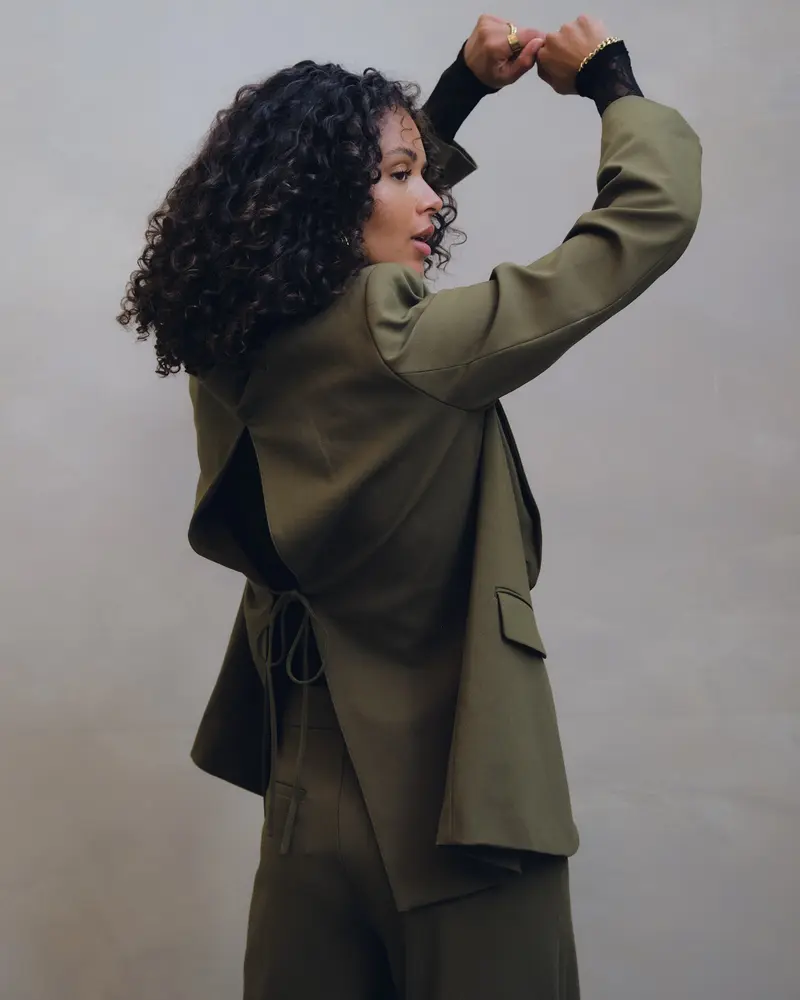 TILTIL Indy Open Back Blazer Groen