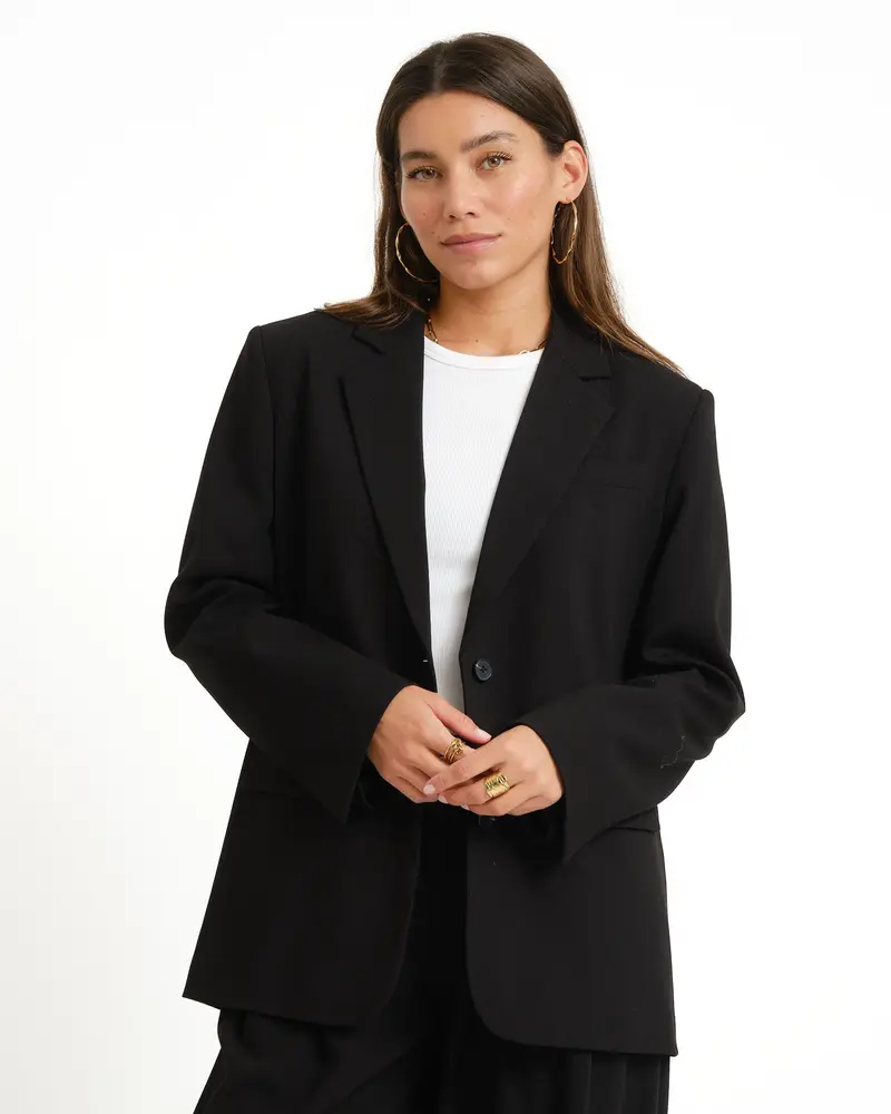 TILTIL Indy Open Back Blazer Zwart
