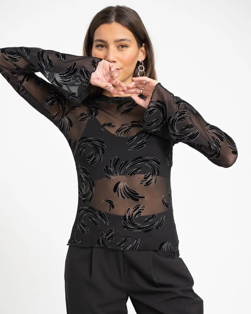 TILTIL Lieke Mesh Velvet Sparkle Black