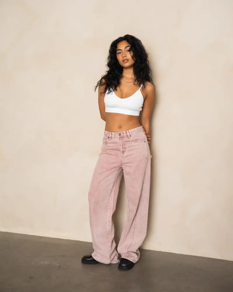 TILTIL Missy HR Relaxed Seam Jeans Roze