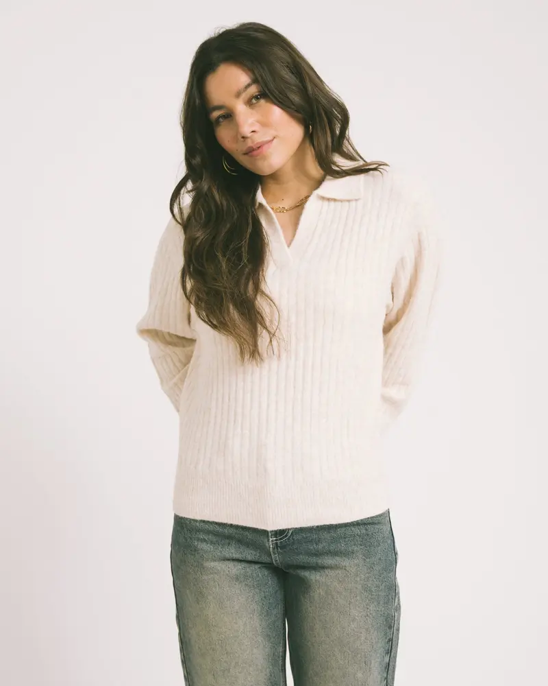 TILTIL Pero Polo Knit Sand