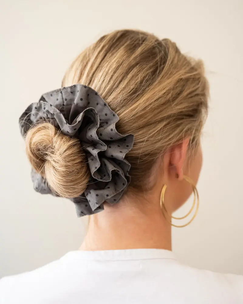 TILTIL Plain Polkadot Scrunchie Bruin