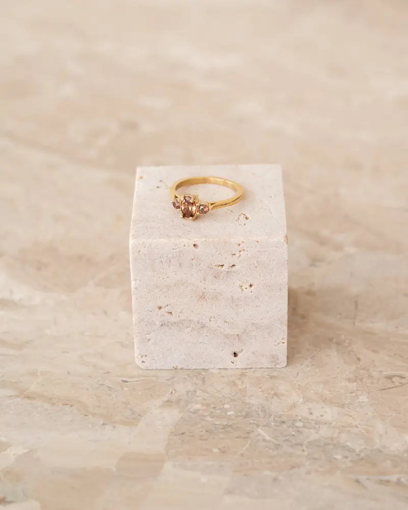 TILTIL Ring Choco Zircon Goud