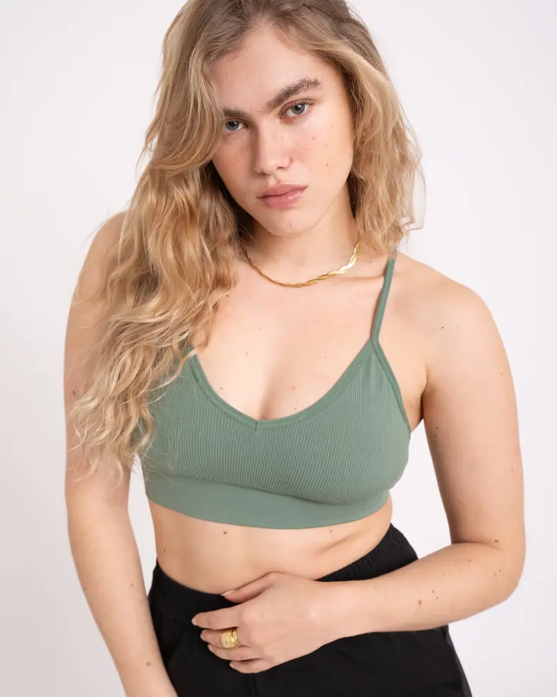 TILTIL Ruby Rib BH Groen One Size