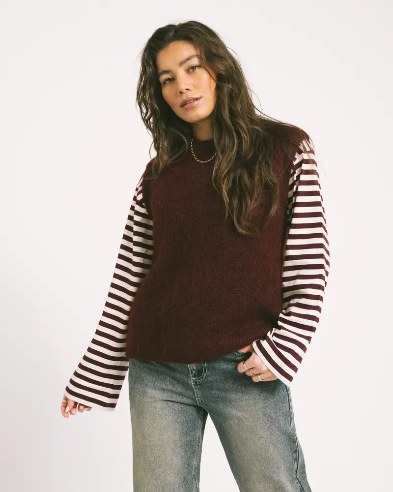 TILTIL Sabine Spencer Knit Bordeaux One Size