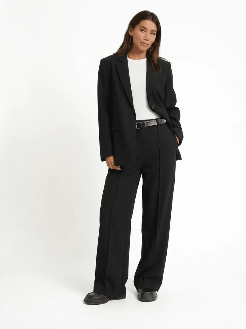 TILTIL Sanne Pintuck Pantalon Zwart
