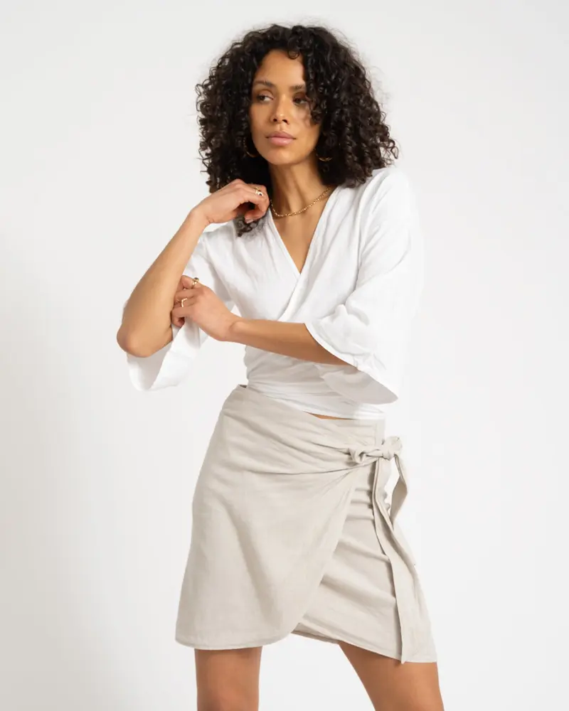 TILTIL Sunny Linnen Top White One Size