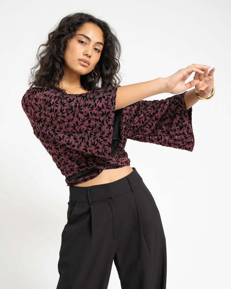 TILTIL Sunny Velvet Floral Roze One Size