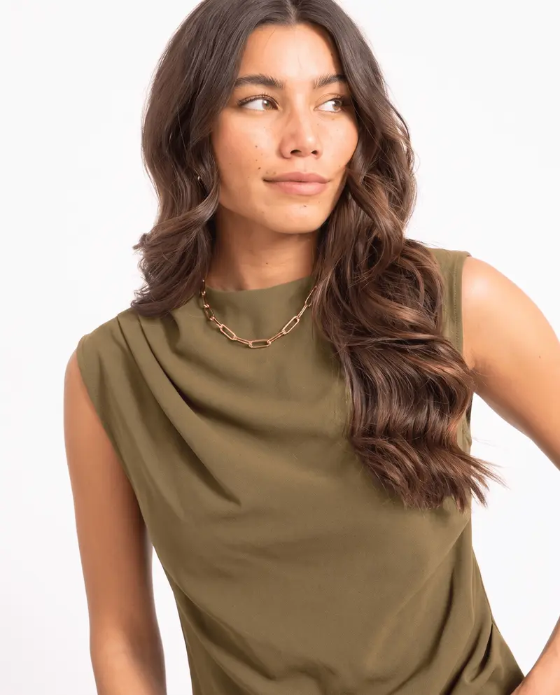 TILTIL Suvi Pleated Top Groen
