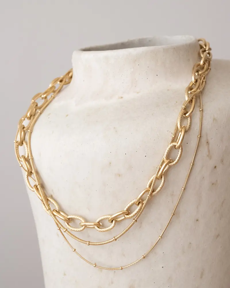 TILTIL Three In One Necklace Gold